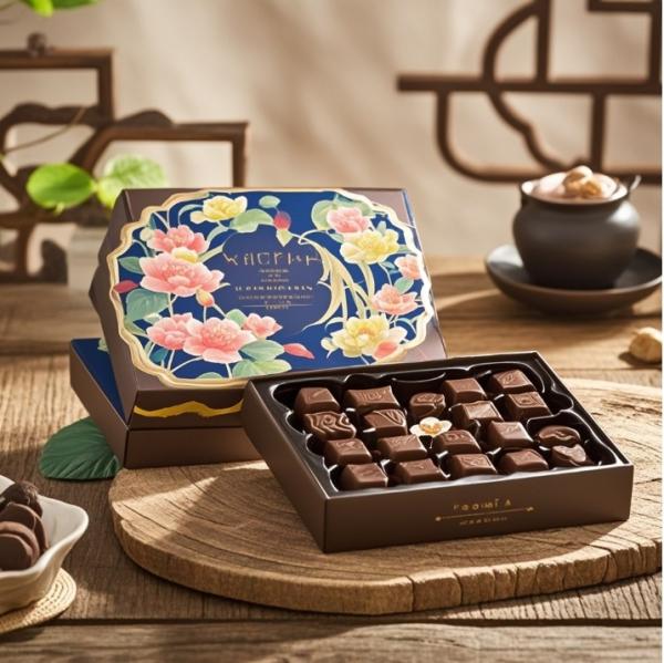 High End Customized logo Luxurious Food Grade Chocolate Truffle Paper Packaging Box Chocolate Gift Box