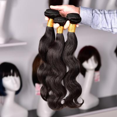 O cabelo humano da onda brasileira humana do corpo do cabelo do Virgin empacota a extensão peruana do cabelo