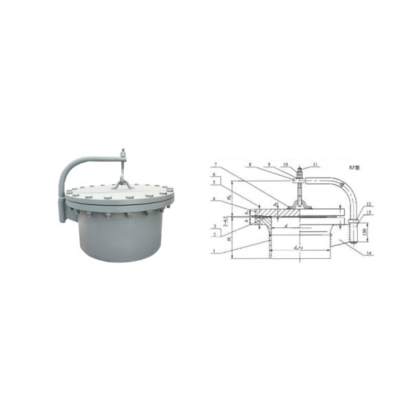 DN500 304 Power Plant Accessories Atmospheric Pressure Manhole In Boiler