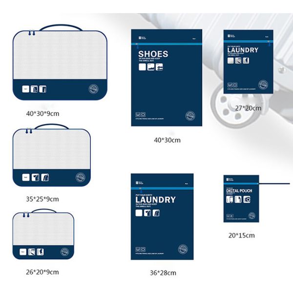 7 In 1 Set Multi - Functional Travel Organizer Bag Large Capacity And Carry Handles