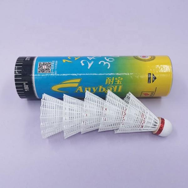 Nylon Plastic Badminton Birdies Yellow White Badminton Shuttlecocks Durable Stable