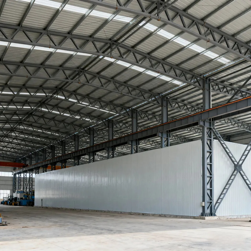 Prefabricated Steel Frame Building with Large Span Fast Assembly and Seismic Resistance for Industrial Storage
