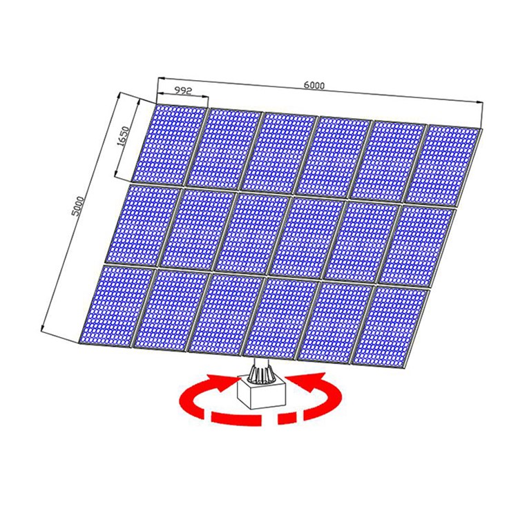 5kw Wind Withstand Solar Tracking System Solar Panel Dual Axis Tracking System