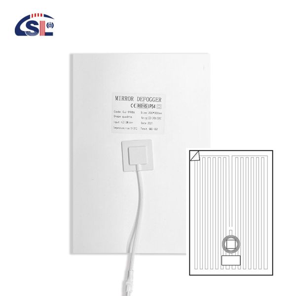 Квадратная просветленная противотуманная пленка для зеркала ванной комнаты 300 мм*500 мм 220-240В/50-60Гц
