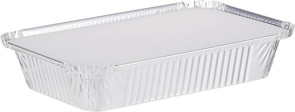 Food Grade 8011 Disposable Aluminum Foil Food Tray Rectangle 8389 with Paper Lids