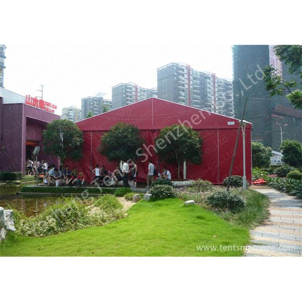 12M Red Fabric Cover Wedding Tent Decoration , Wedding Canopy Tent Aluminum Alloy Frame