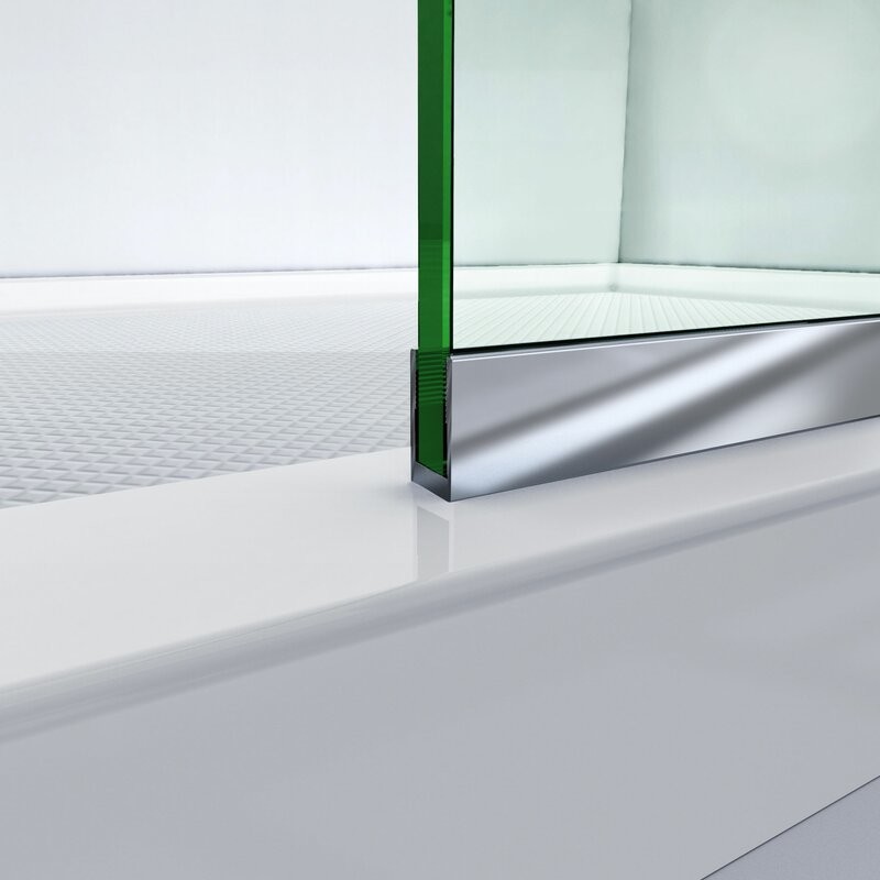 U Channel Walk In Glass Душевая комната Фиксированная стеклянная панель без рамы