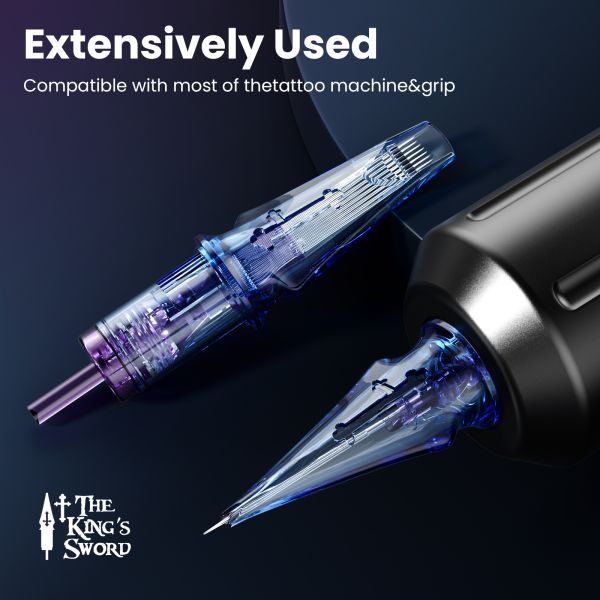 The King'S Sward RL/ RS /M1/ RM EO Sterilized Soft Membrane Tattoo Needle Cartridges