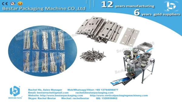 Furniture hardware washers nuts counting packaging machine with four vibrating bowls