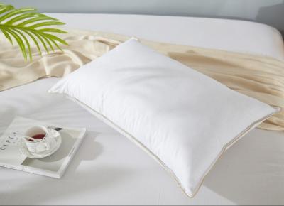 Breathable 100% Cotton Pillow Polyester Filling Silk Filled Pillows Machine Washable