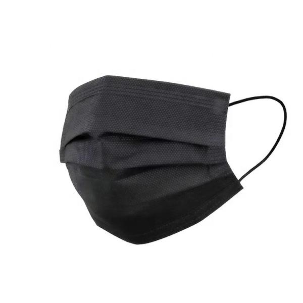 3ply Meltblown Cloth Facemask Outdoor Breathable Black Medical Mask