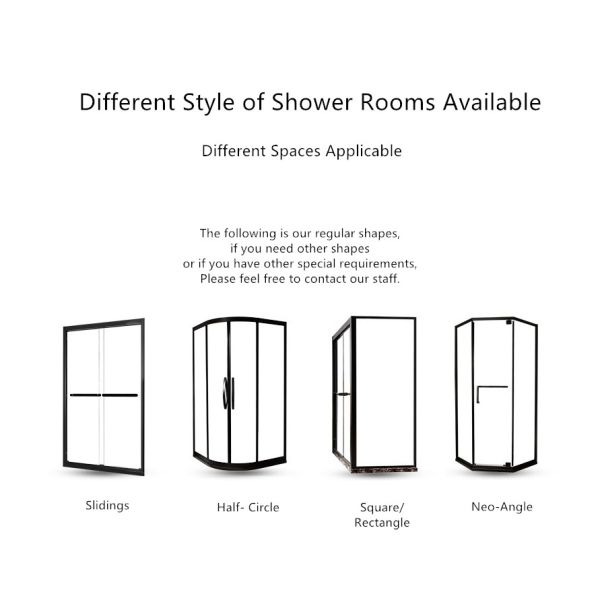 Ceramic Tray and Diamond Shaped Portable Glass Door for 70x70 Camping Shower Enclosure