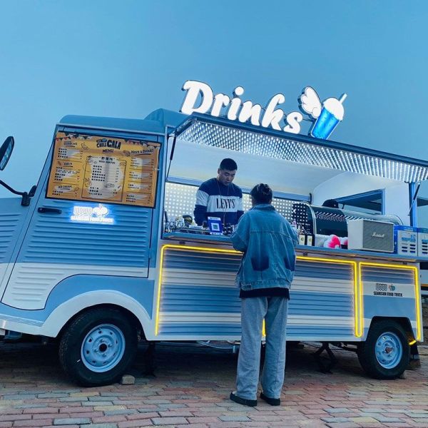 Electric Hot Dog Cart Four Wheels Mobile Kitchen Ice Cream Truck for Customized Needs