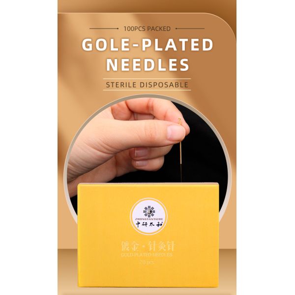 Sterile Oem Acupuncture Needles Disposable Gold Plated