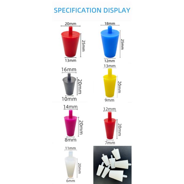 Customisable Silicone Cone Plugs Colorful Sets for Multiple Sizes and Easy Handling