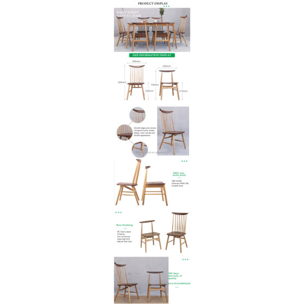 General Solid Wood Classic Luxury Dining Chair for Classic Restaurant