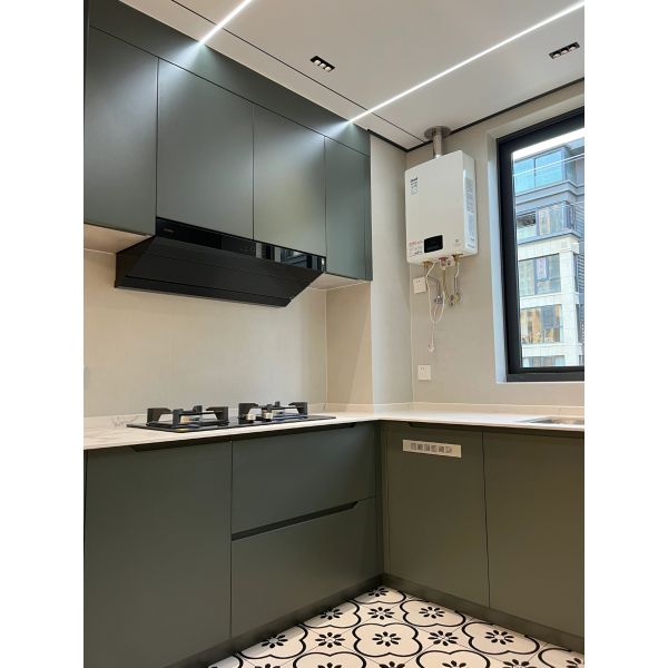 Customized Matte Lacquer Finish Melamine Plywood Design Kitchen Cabinet