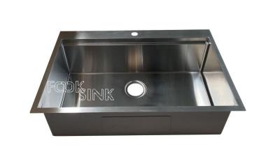 Dissipador da estação de trabalho da cozinha de um Topmount de 33 polegadas de aço inoxidável toda em um