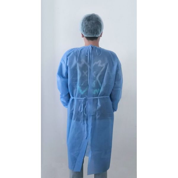 Disposable Blue Hospital SMS Waterproof Isolation Gowns