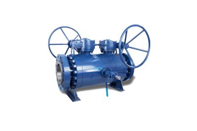 DBB Compact Manifold Mounted Ball Valve , Trunnion Ball Valve For Pneumatic Actuator