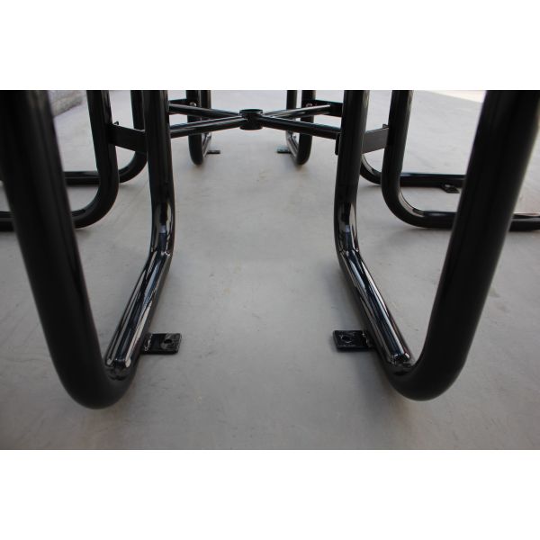 Металлический стол и стулья для двора, коммерческий пикник.