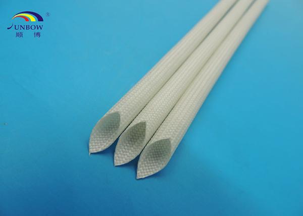 1200V White Color Silicone Resin glassfiber sleeving For Automotive Wiring Harness