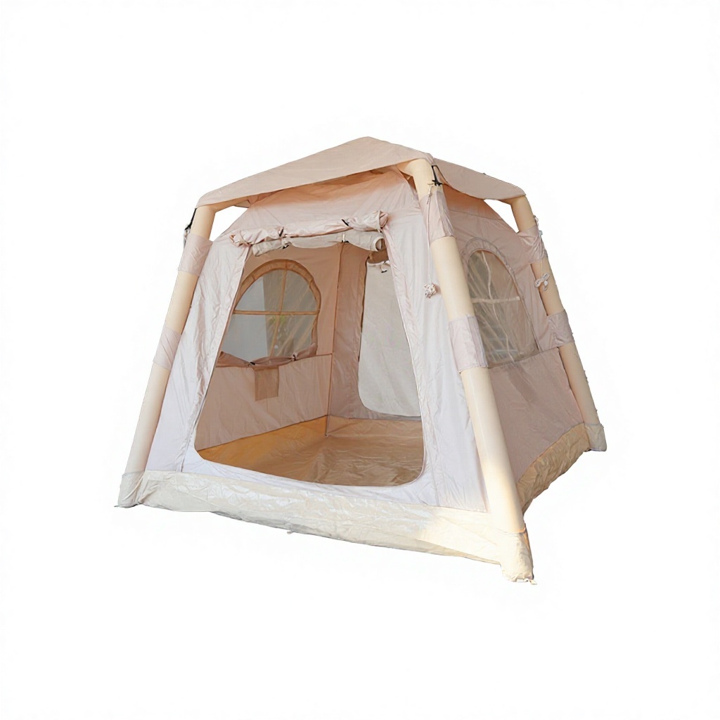 Portable Inflatable Air Tent Foldable Double Layer Rainproof Camping Shelter 4.6 Sq m No Setup Outdoor Overnight Tent