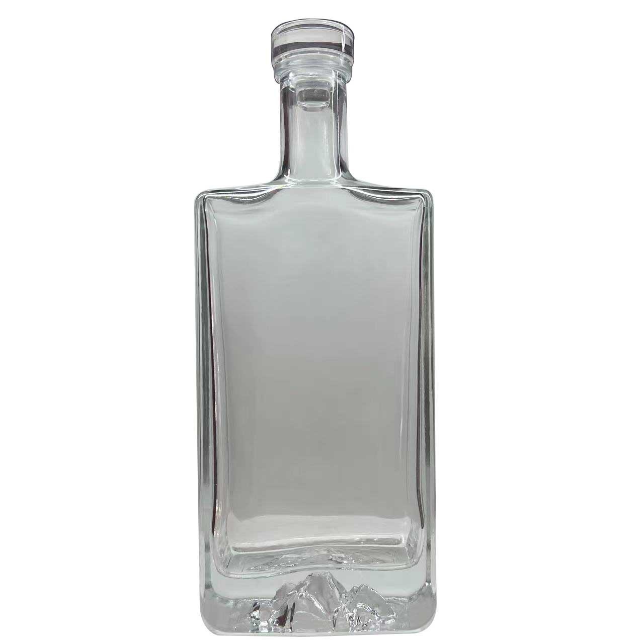 Clear Thick Wall Glass Bottle Custom Shape for Beverage Packaging