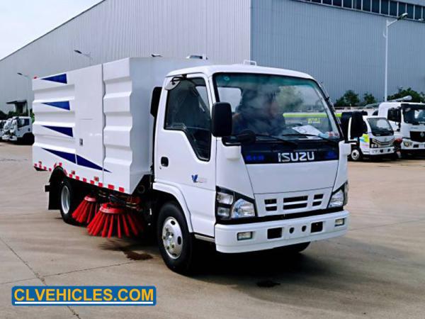 ISUZU NQR NPR Road Sweeper Truck 6 Wheels ISO9000 CCC Certification