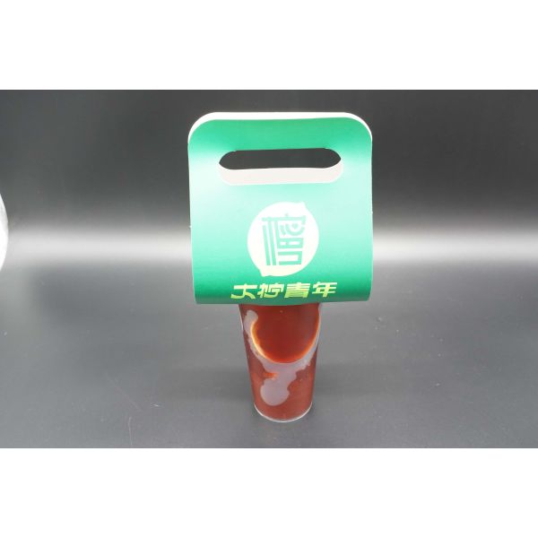 Custom Print Disposable Cardboard Kraft Single Cup 2 Cups Take Away Drink Coffee Paper Cup Carrier Holders