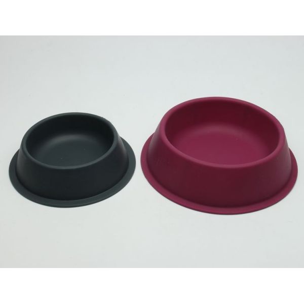 FDA Standard Red Plastic Pet Bowls / Dog Food And Water Bowl Food Grade