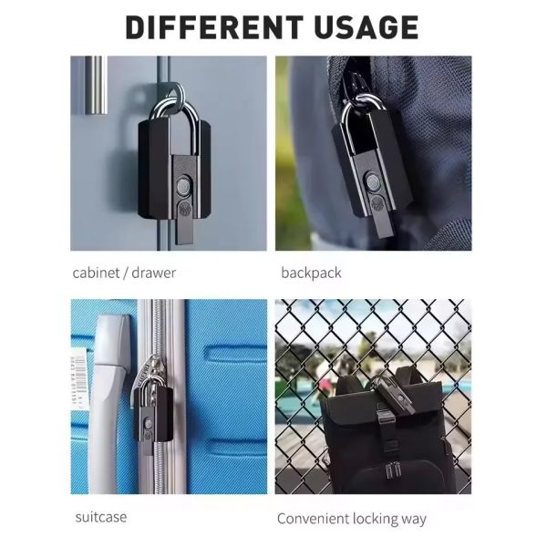 New Model Big Size Durable Biometric Outdoor IP67 Waterproof USB Rechargeable Eco-Friendly Smart Lock Fingerprint TT Lock for