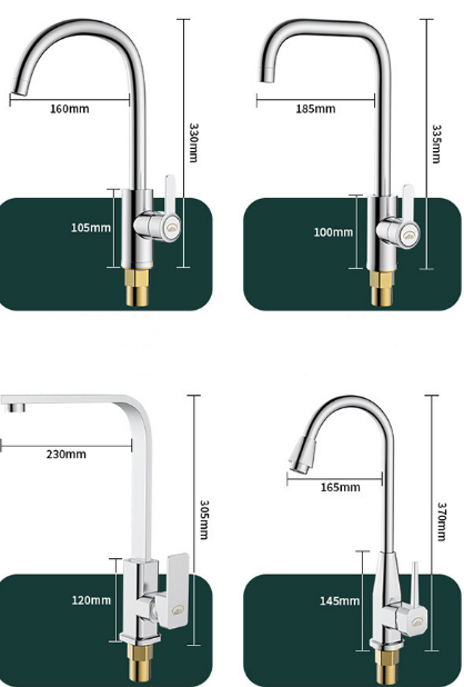 Горячий и холодный кухонный кран из нержавеющей стали для ванной