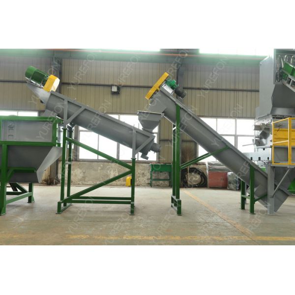 SUS304 Polythene Bags Recycling Machines 1000 Kg / H With Oil Washing Hot Washer