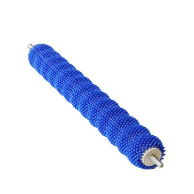 O rolo cilíndrico de nylon industrial da limpeza do fruto escova giratório