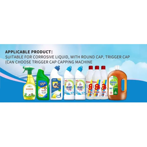 Automatic Anti-Corrosion Rotary Capping Machine Toilet Cleaner and Disinfectant Packaging Machine