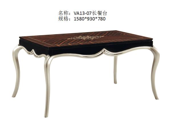 Luxury room New classic Furniture Dining Tables and Wine Cabinet in glossy painting with Fabric Upholstered Chairs