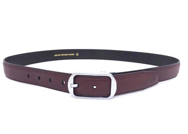 Fashionable Mens Leather Dress Belt With Prong Buckle 1.25” Wide Waist Strap