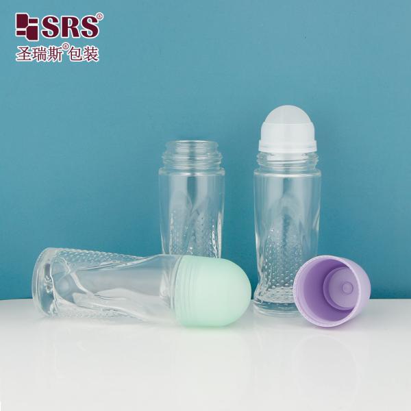 BLPG-A 50ml Luxury Wholesale Transparent Radian Glass Roller Ball Bottle For Antiperspirant