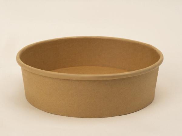 Hot Food Disposable Kraft Paper Takeaway Bowls Biodegradable Paper Soup Cup With Lid