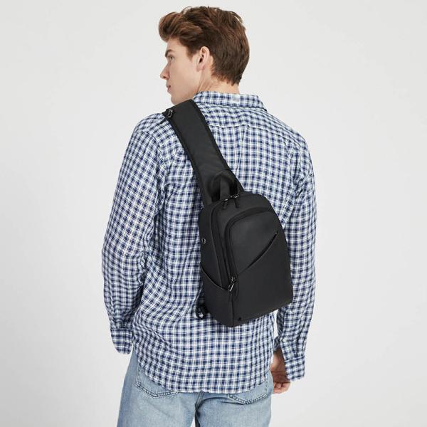 7.9 Inch IPAD USB Charging Shoulder Travel Sling Bag 18*10*30cm