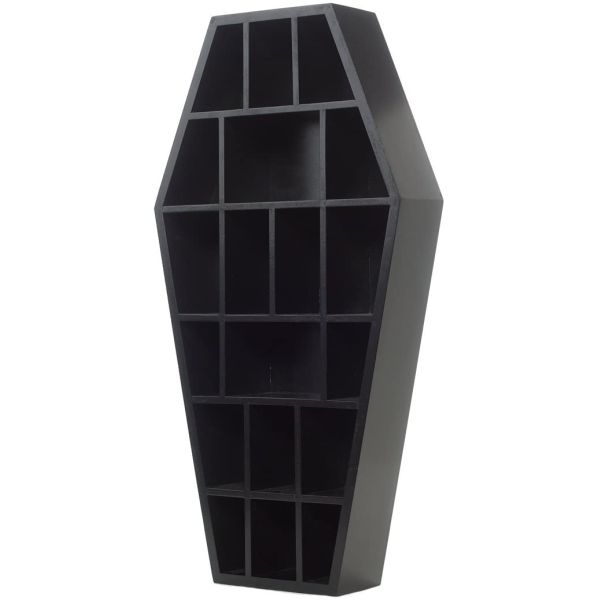 Unfinished Wood Coffin Box for Customized Plain Black Gift and Cosmetics Packaging