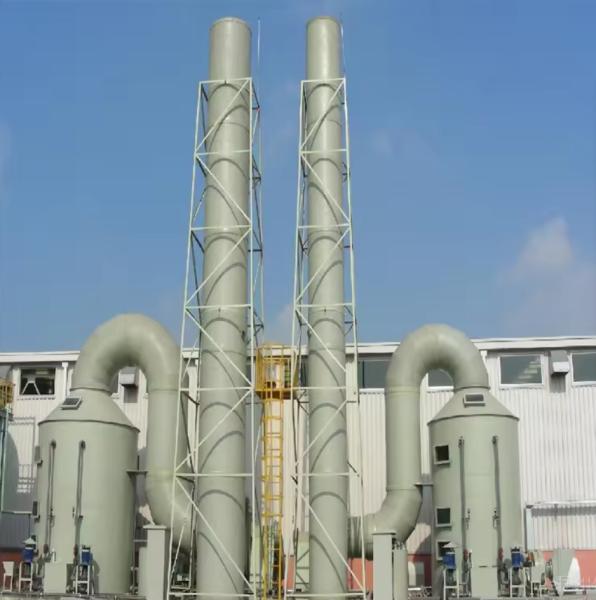 Desulfurizador de gases de combustão / limpador de gases de fibra de vidro industrial GRP torre FRP