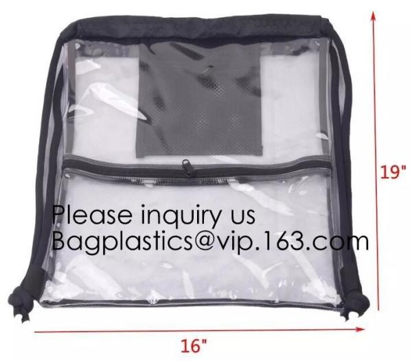 Drawstring Bags, Waterproof Small Clear Bag For Stadium Colleges Sport Event Work Concert Security Approved
