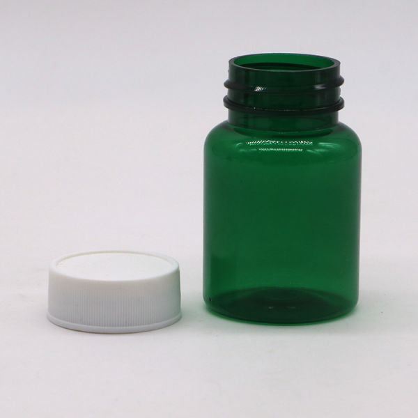 Bouteilles de pilules en plastique en PET de 50cc 32 mm avec un capuchon anti-enfants