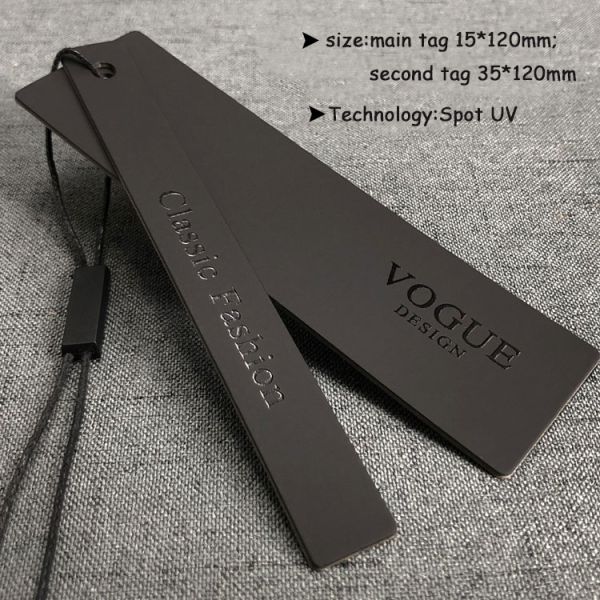 Hangtag рифленой одежды радужный бумажный персонализированный со строкой