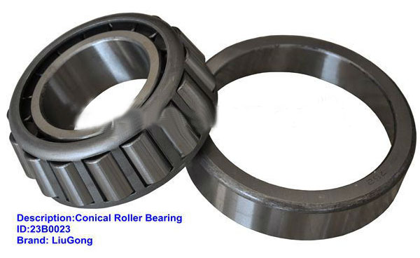 original Liugong Loader Spare Parts , Conical Roller Bearing 23B0023 in black colour for sale
