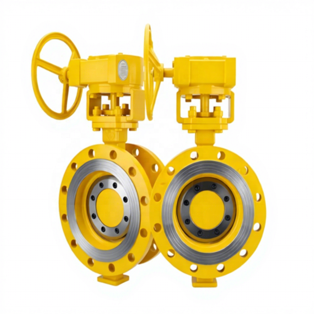 2in48in Large Caliber WCB SS304/316 Flange Hard Seal Double Flange Triple Offset Butterfly Valve with Gearbox Professional Valve