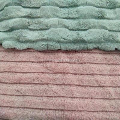 Densidade 250gm Densidade Tricot de grande peso tiras de corte Plush PV Tecido para vestuário