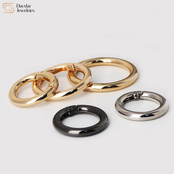Circular Clips Trigger Spring O Rings For Keyrings Buckle Bags Purses